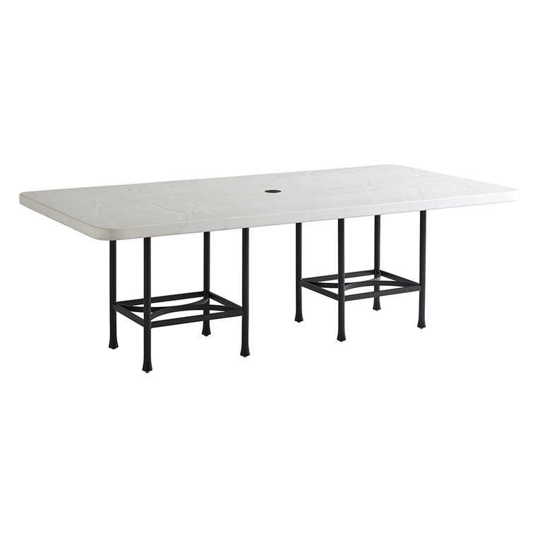 Black Transitional Rectangular Formal Dining Table