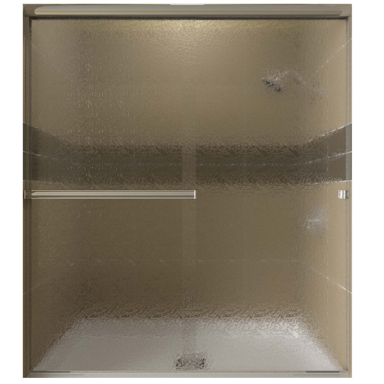 Polished Chrome Clear Glass Bypass Shower Door Enclosure