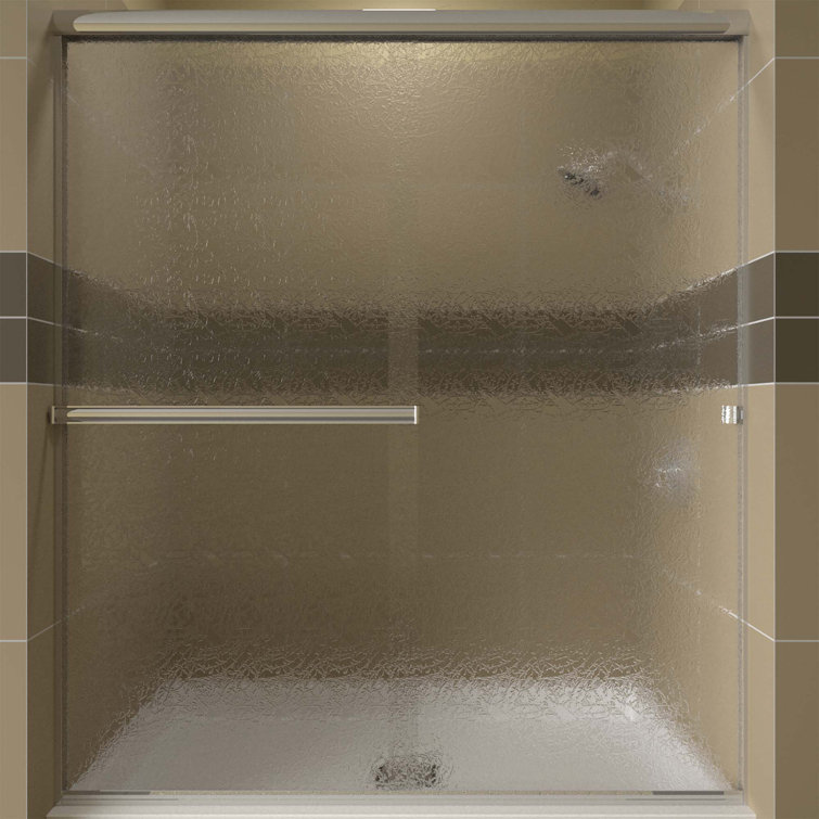 Polished Chrome Clear Glass Bypass Shower Door Enclosure