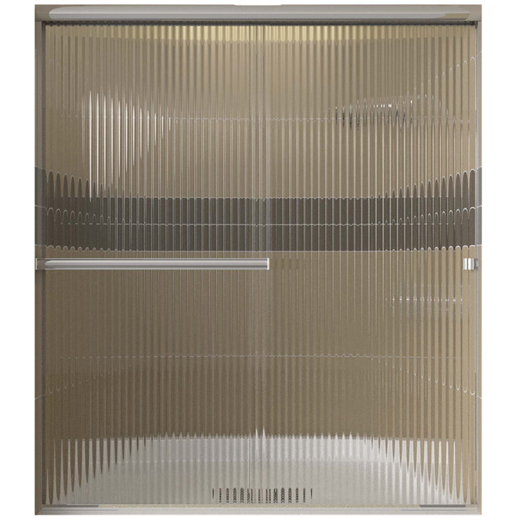 Polished Chrome Clear Glass Bypass Shower Door Enclosure