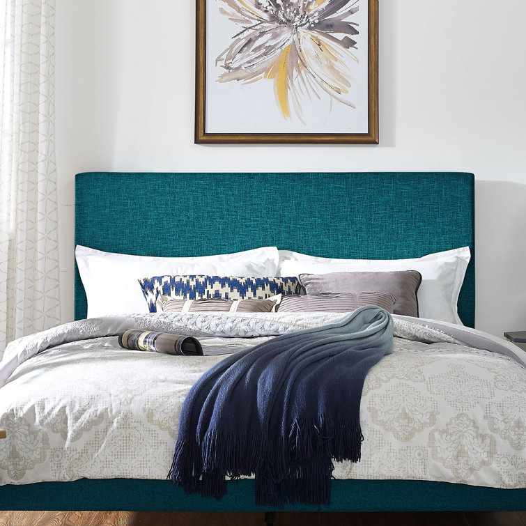 Taylor Full/Queen Light Gray Linen Fabric Upholstered Headboard