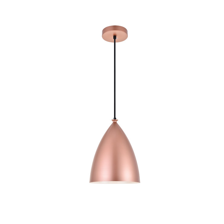 Honey Gold Aluminum Single Pendant Light