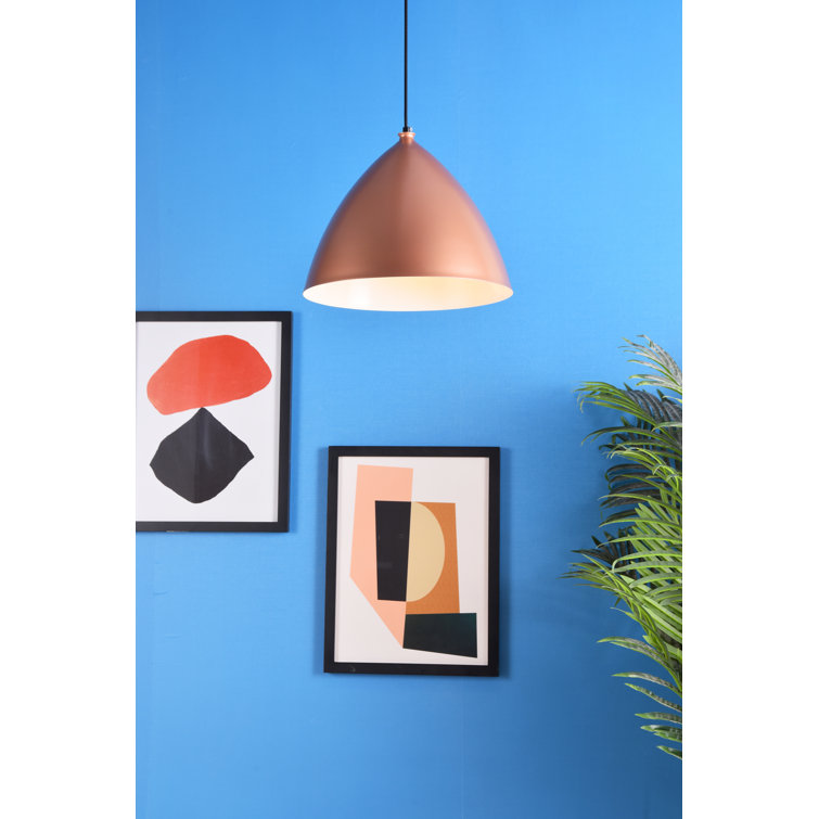 Honey Gold Aluminum Single Pendant Light