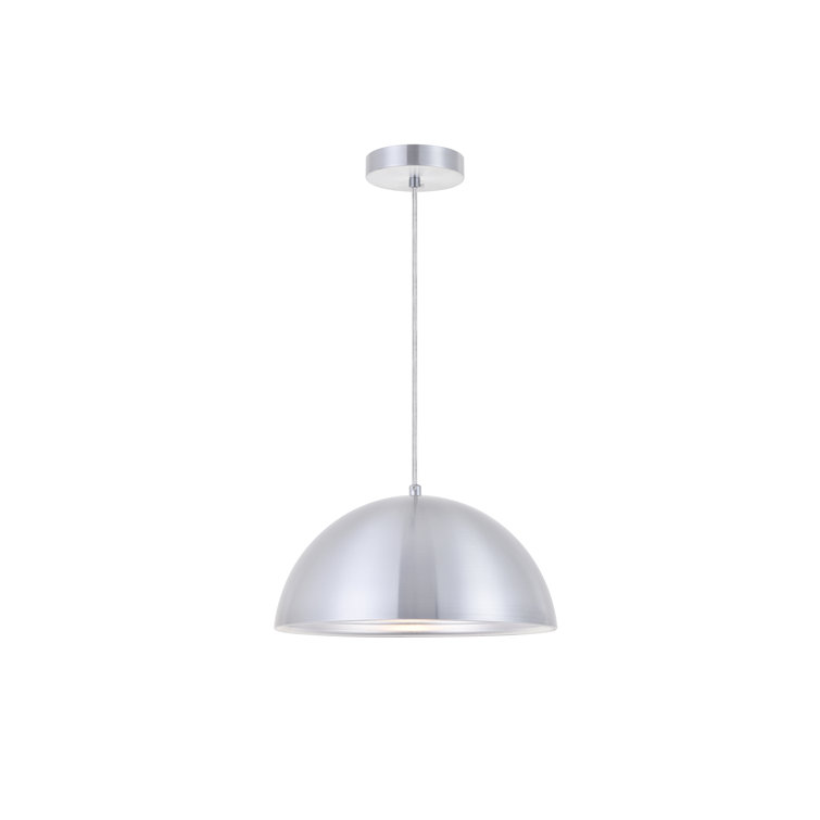 Classically Modern Burnished Nickel Aluminum Pendant - 11.5"x6.5"