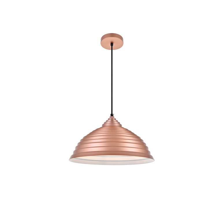 Circa Contemporary 15.5" Aluminum Honey Gold Pendant Light