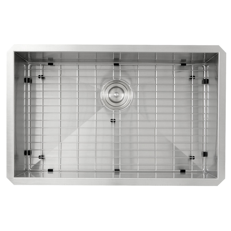28'' Satin Stainless Steel Undermount Single Bowl Kitchen Sink