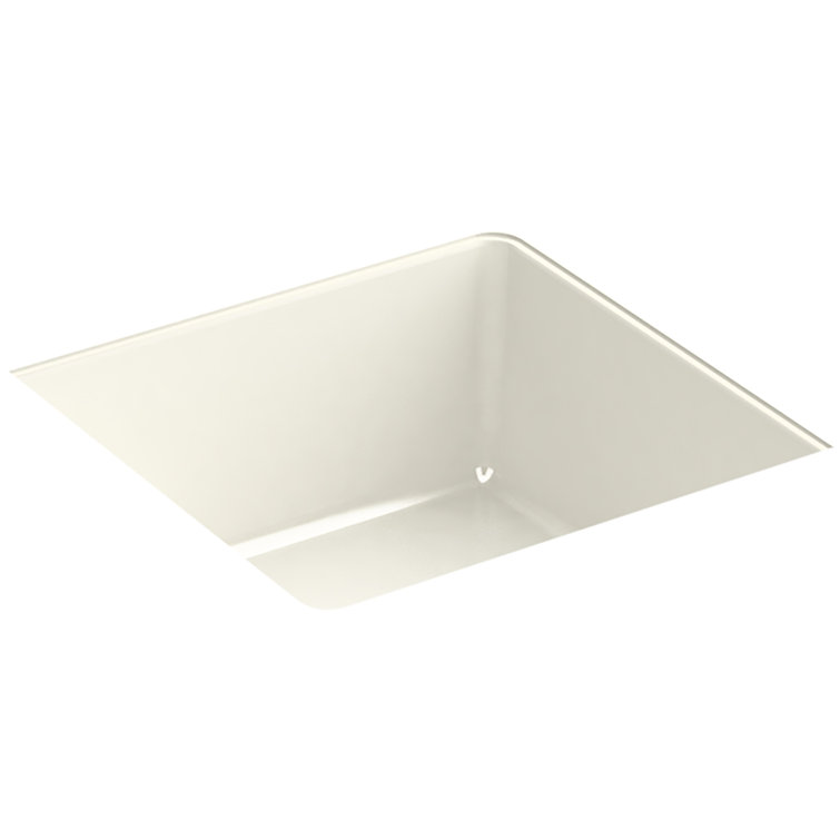 Verticyl Square Biscuit Ceramic Undermount Bathroom Sink
