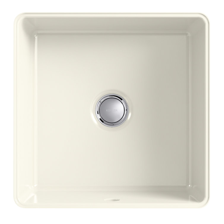 Verticyl Square Biscuit Ceramic Undermount Bathroom Sink