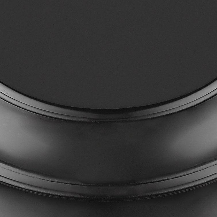 Matte Black Steel and Glass Single Light Dome Pendant