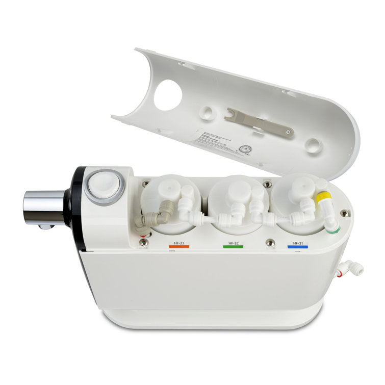 H2O+ White and Black 3-Stage Countertop Water Filtration System