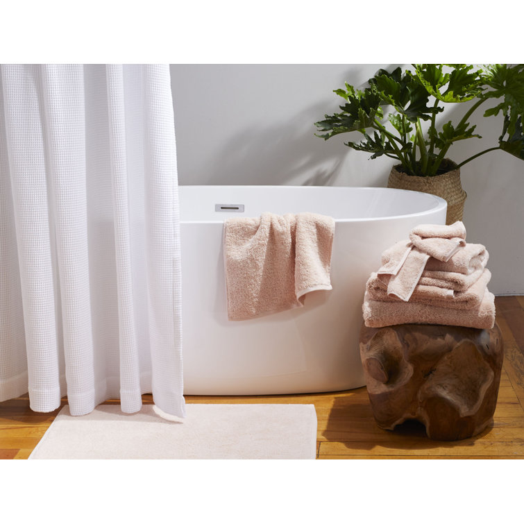 Fog Gray Organic Cotton Rectangle Bath Rug