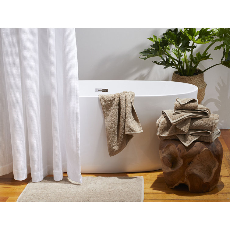 Fog Gray Organic Cotton Rectangle Bath Rug