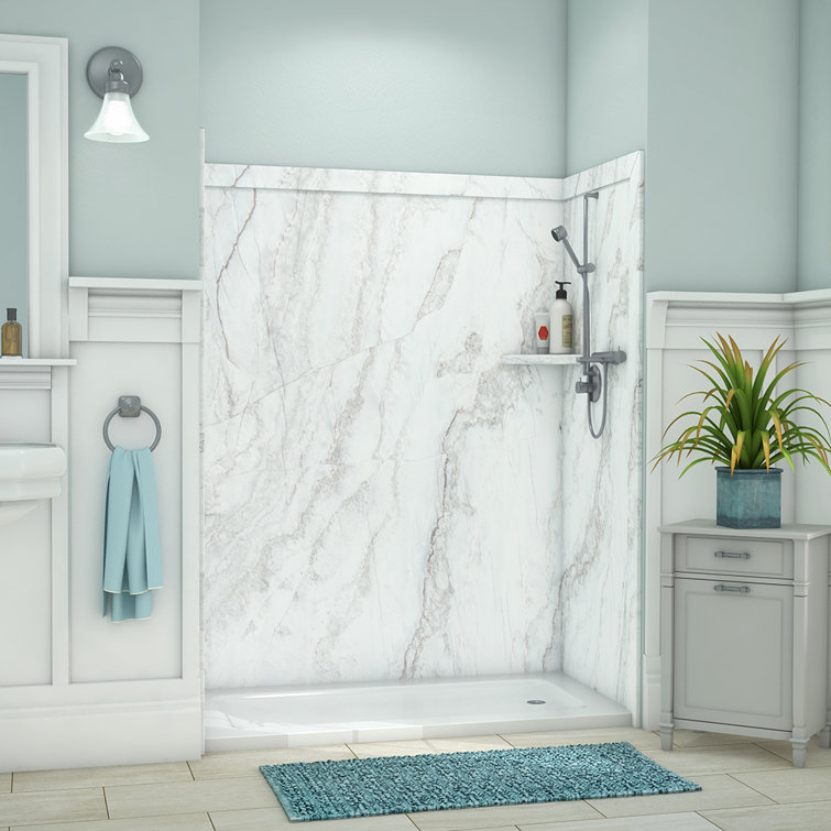 Calypso Marble Finish 80" Shower Wall Surround Kit