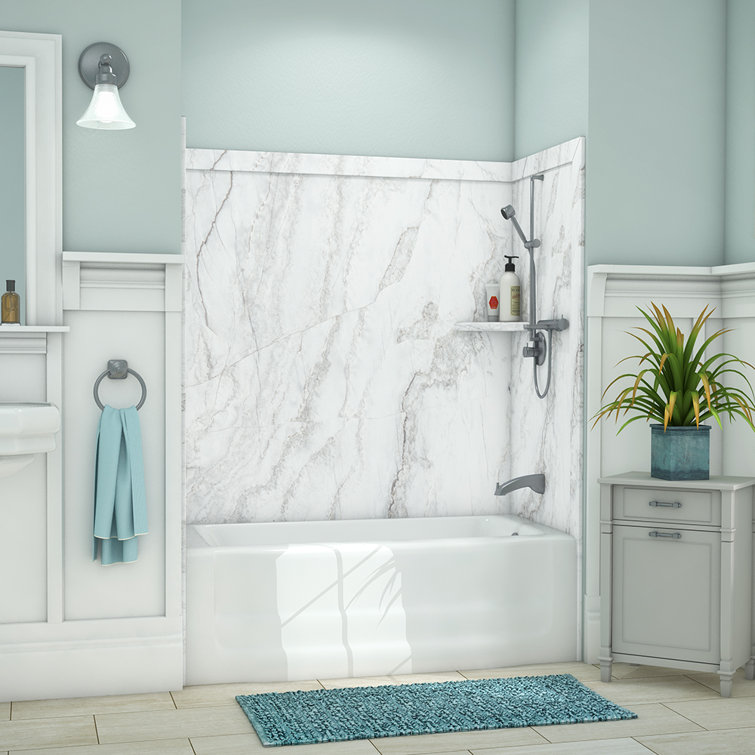 Calypso Marble Finish 60" x 32" x 60" Bathtub Surround