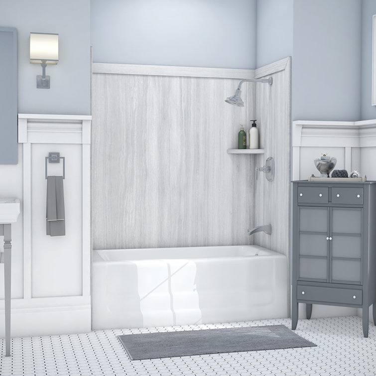 Silver Strata 60" x 32" x 60" Bathtub Surround Kit