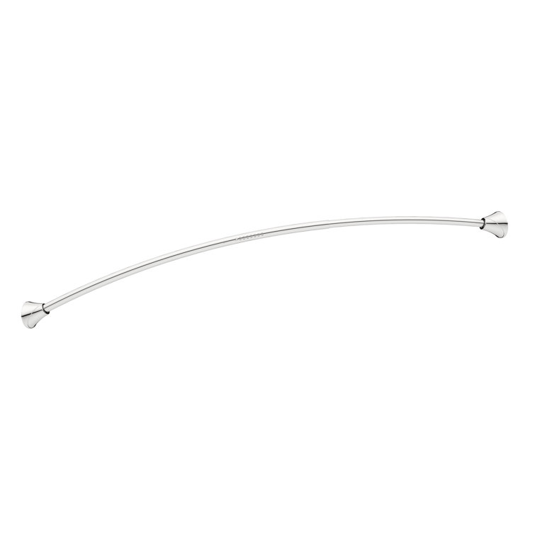 Adjustable Chrome Tension Curved Shower Curtain Rod