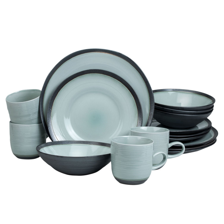 Diana 16 Piece Coastal Porcelain Dinnerware Set
