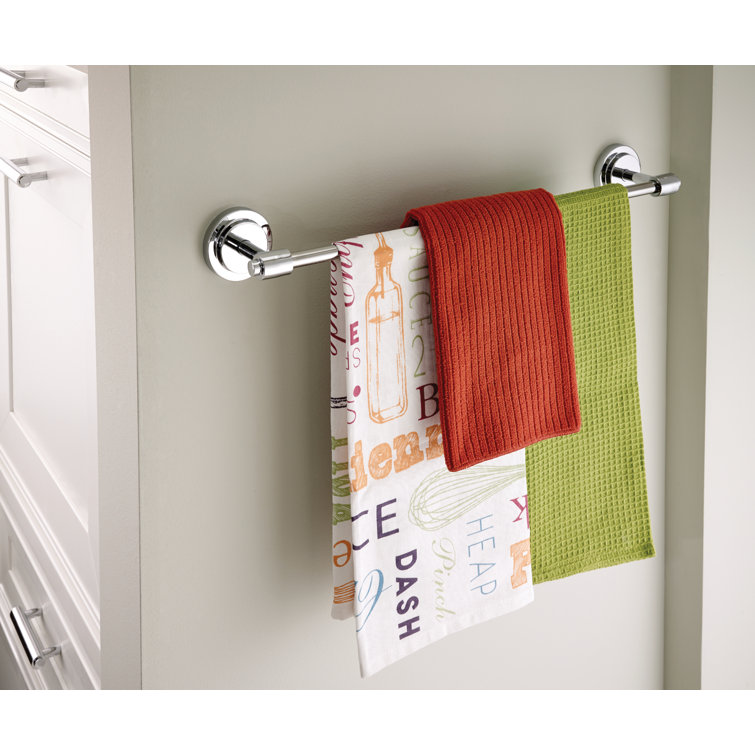 Chrome 24" Modern Wall Mounted Towel Bar