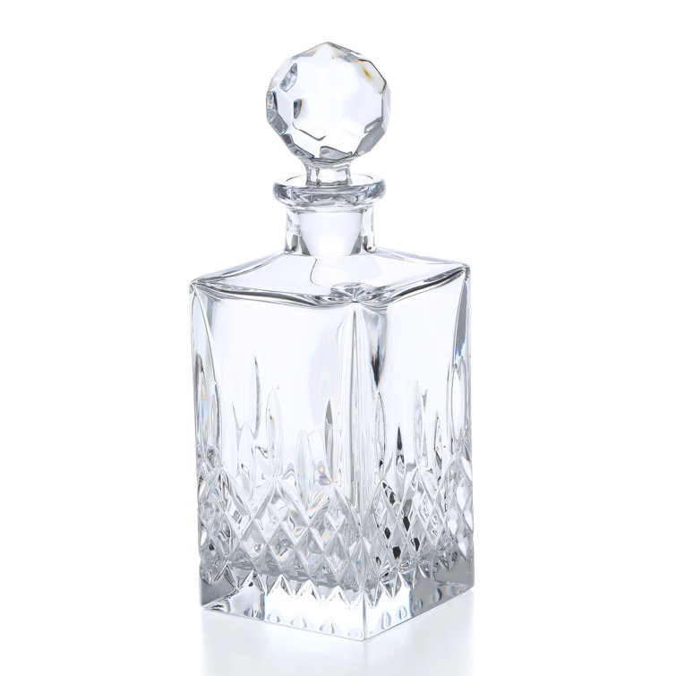Hamilton Clear Lead Crystal Liquor Decanter with Faceted Stopper