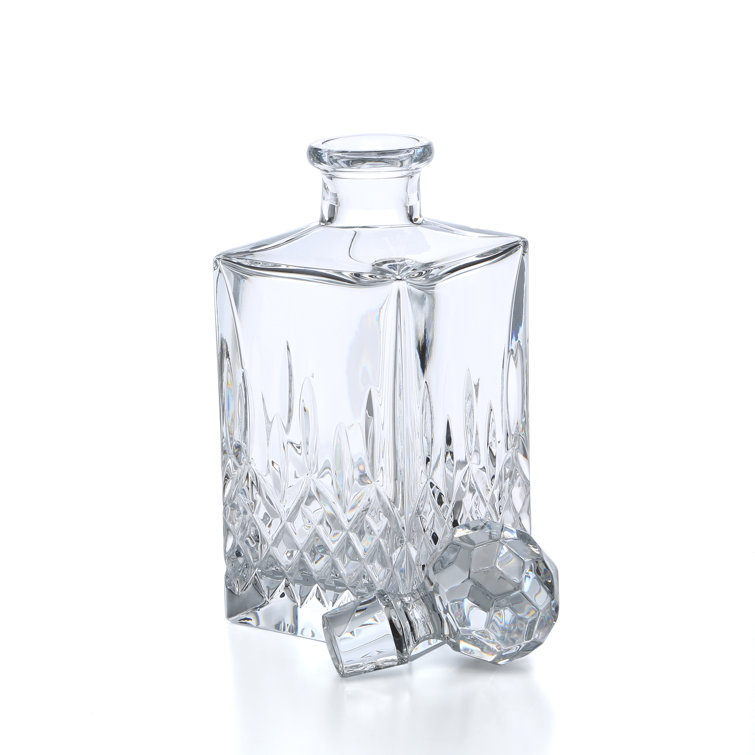Hamilton Clear Lead Crystal Liquor Decanter with Faceted Stopper