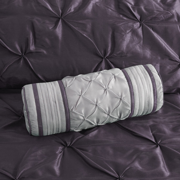 Plum King 7-Piece Tufted Comforter Set with Decorative Pillows