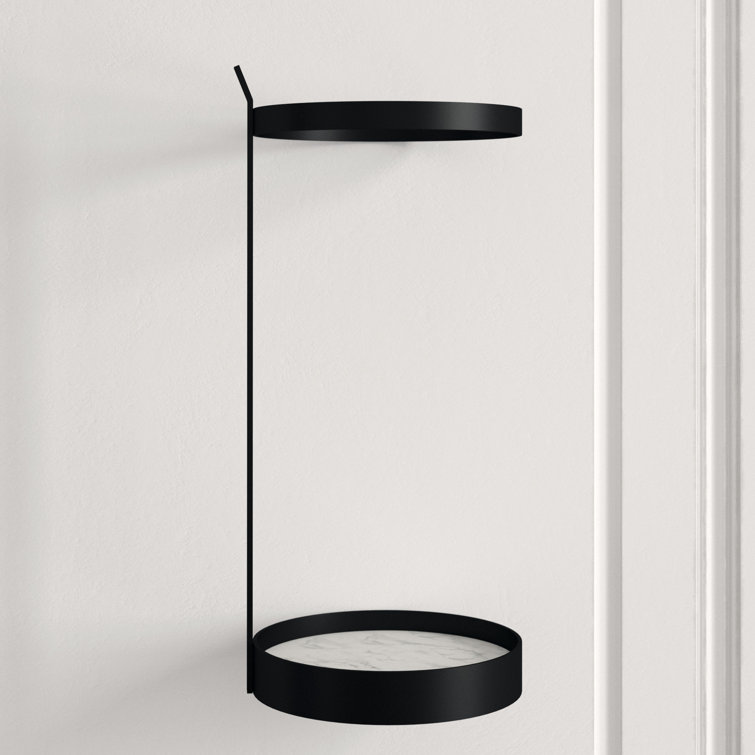 Oblivion Black Metal and Marble Umbrella Stand
