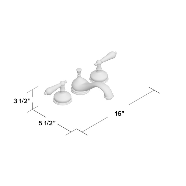 Duchess Brushed Nickel Widespread Bathroom Faucet with Porcelain Handles