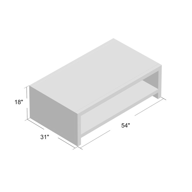 Gray and White Rectangular Wood Cocktail Table with Storage