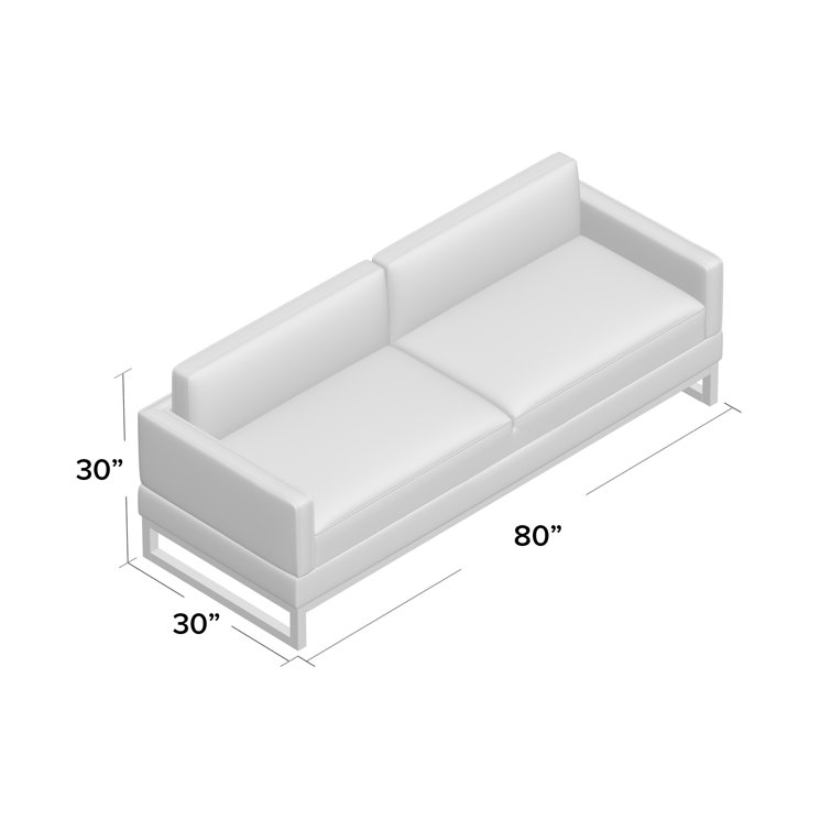 Afton Grey Queen Sleeper Sofa with Walnut Wood Base