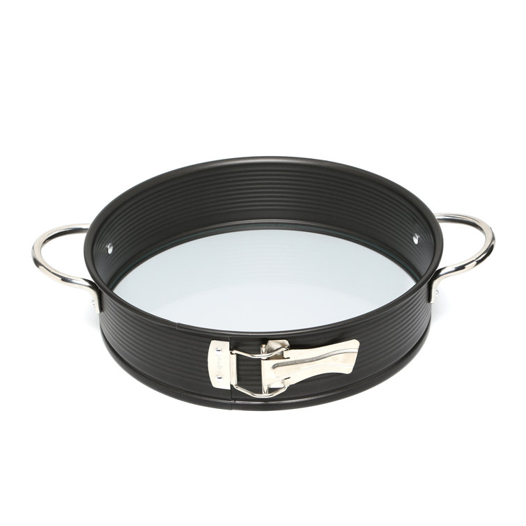 9-Inch Black Non-Stick Springform Pan with Handles
