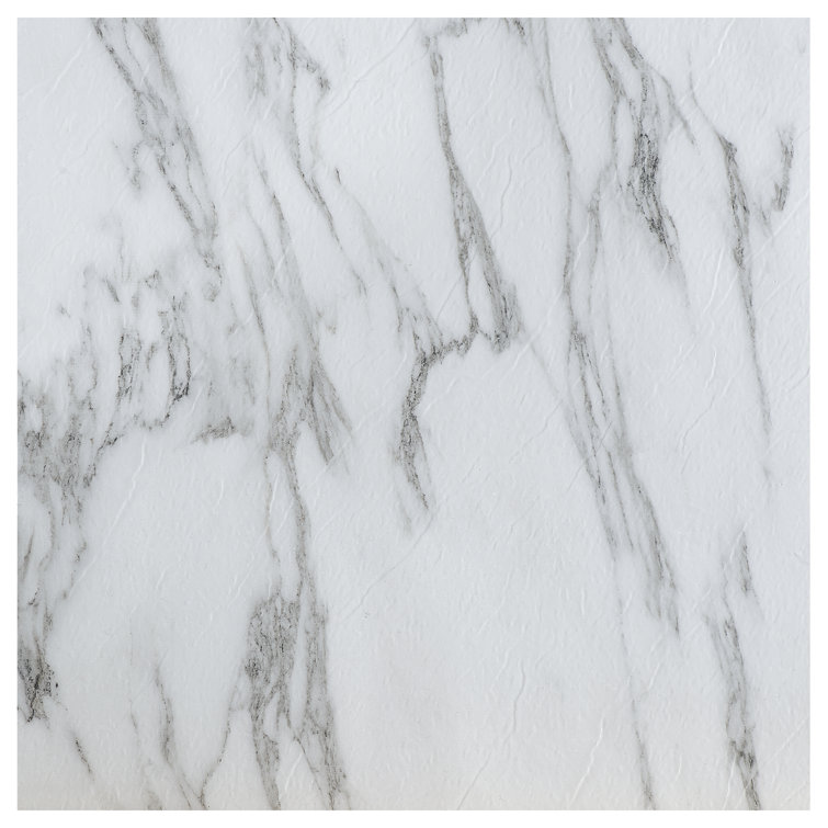 Bianco Marble 12'' x 12'' Peel and Stick Vinyl Floor Tiles