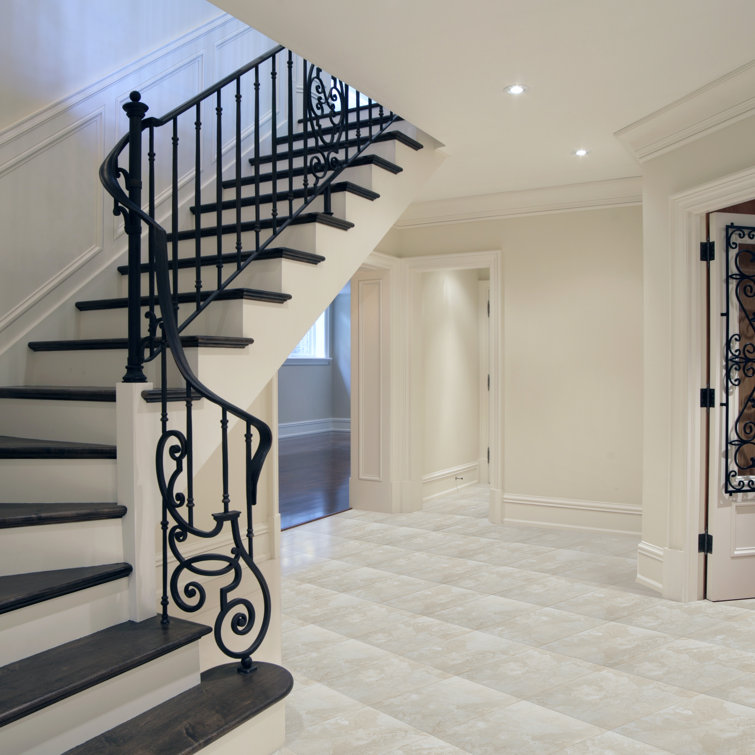 Tivoli 12" x 12" White Slate Self-Adhesive Vinyl Floor Tiles