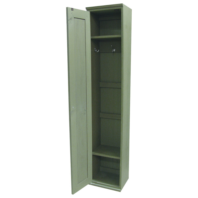 Old Sage Solid Pine Tall Storage Cabinet