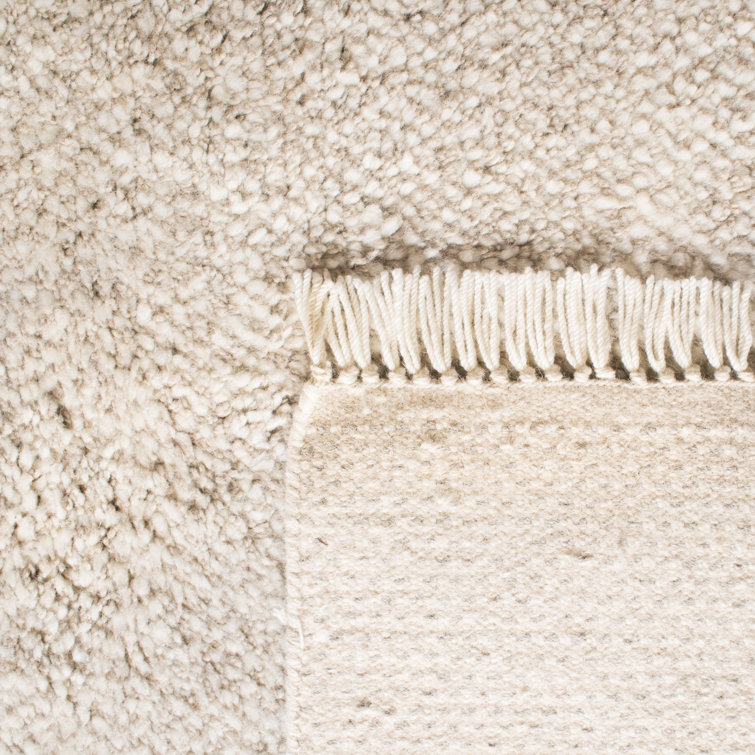 Handmade Beige Wool Flatweave 8' x 10' Rug