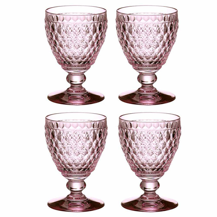 Smoke Crystal Glass Claret Goblets Set of 4
