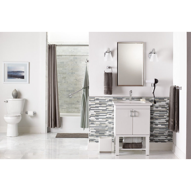Polished Nickel 24-Inch Modern Wall Mounted Towel Bar