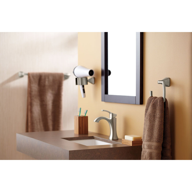 Polished Nickel 24-Inch Modern Wall Mounted Towel Bar