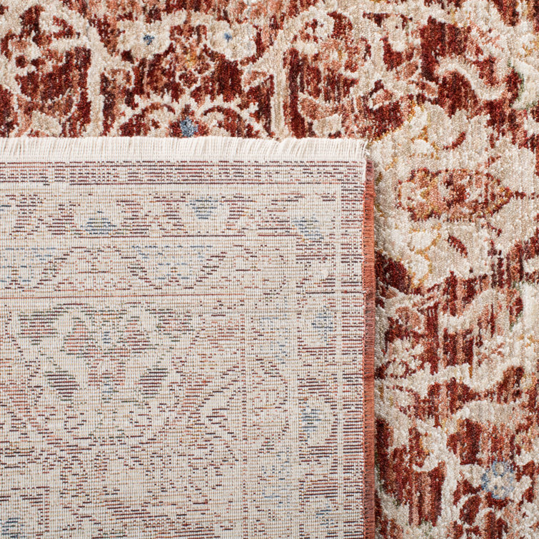 Warwick Oxblood Red Synthetic 5'3" x 7'6" Hand-Knotted Area Rug