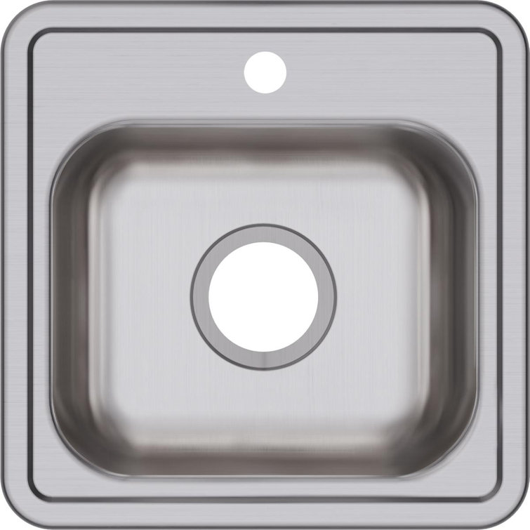 Dayton 15" Stainless Steel Drop-In Bar Sink with 1 Hole