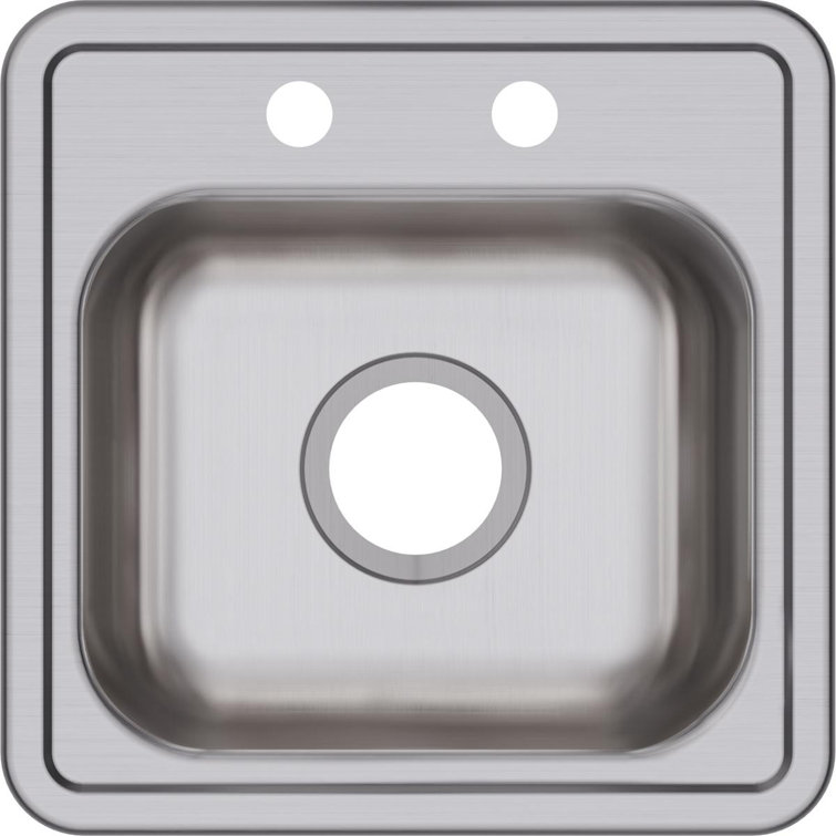Dayton 15" Silver Stainless Steel Drop-In Bar Sink
