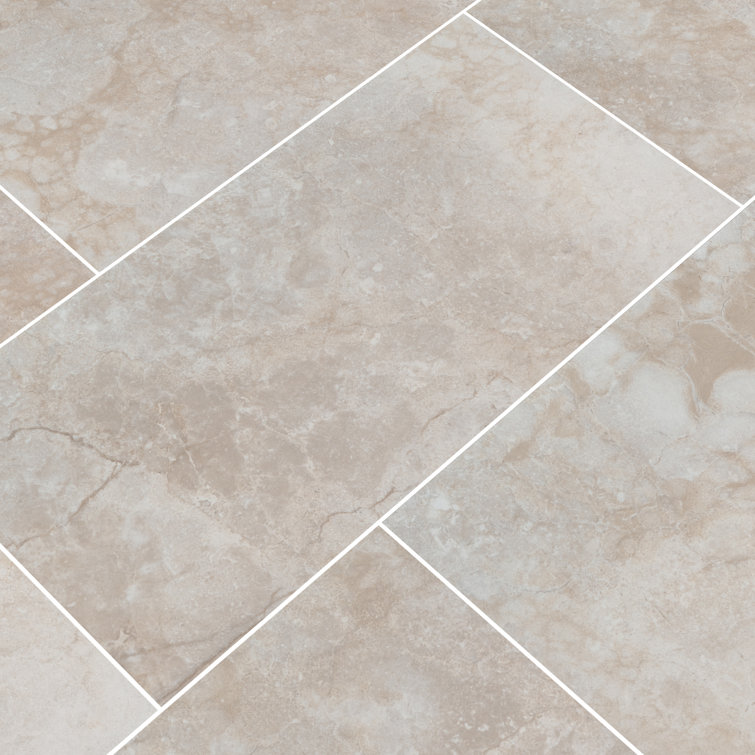 Ansello Ivory Large 12" x 24" Matte Ceramic Tile