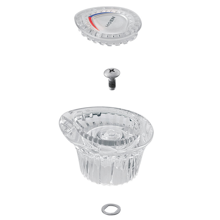 Moen Clear Acrylic Knob Handle for Tub and Shower Faucet