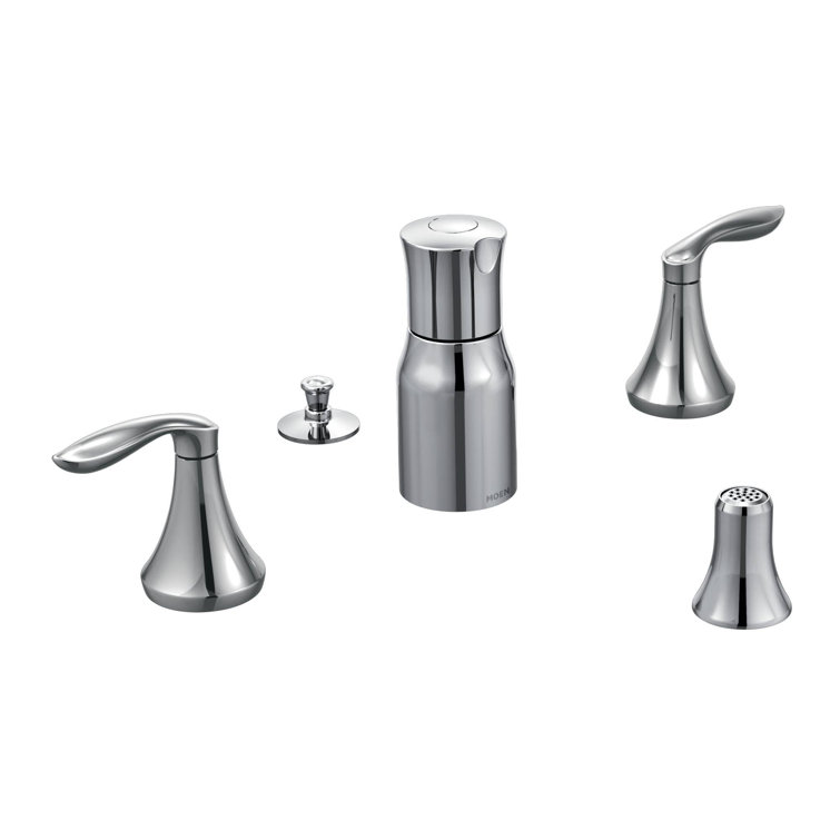 Eva Chrome Double Handle Vertical Spray Bidet Faucet