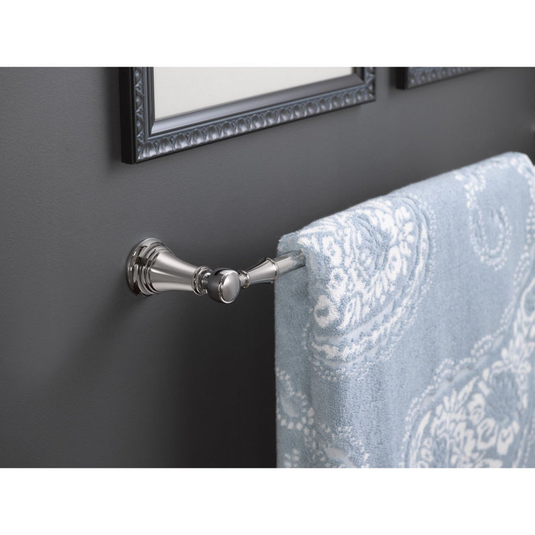 Polished Nickel 18-Inch Traditional Wall Mounted Towel Bar