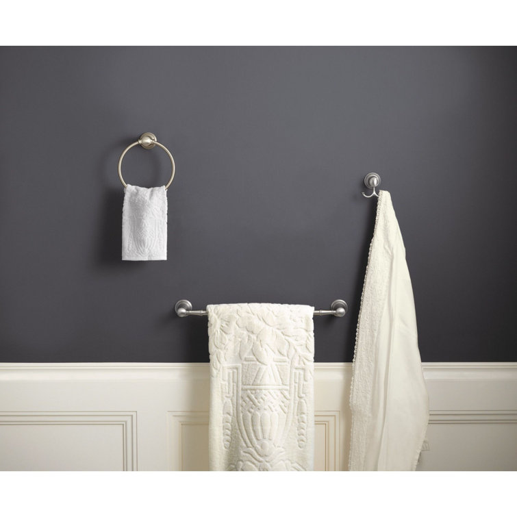 Polished Nickel 18-Inch Traditional Wall Mounted Towel Bar