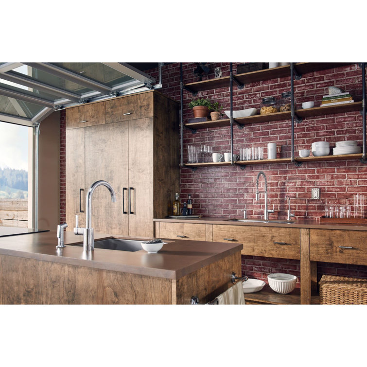 Chrome High Arc Single Handle Kitchen Faucet with Pull-out Spray