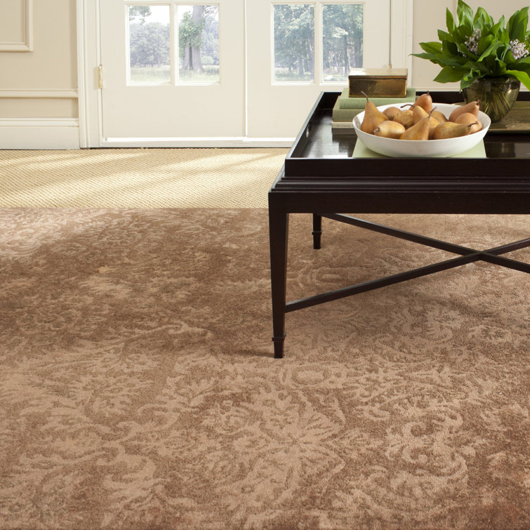 Mahogany Hand-Tufted Wool and Viscose Rectangular Rug