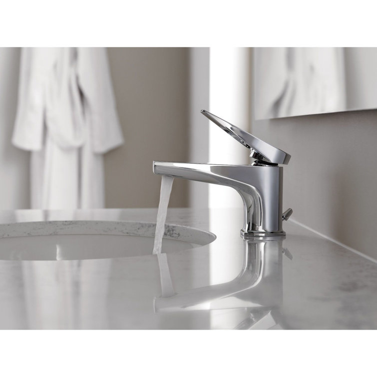 Chrome Modern Single Handle Bathroom Faucet