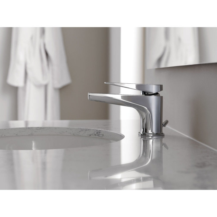 Chrome Modern Single Handle Bathroom Faucet