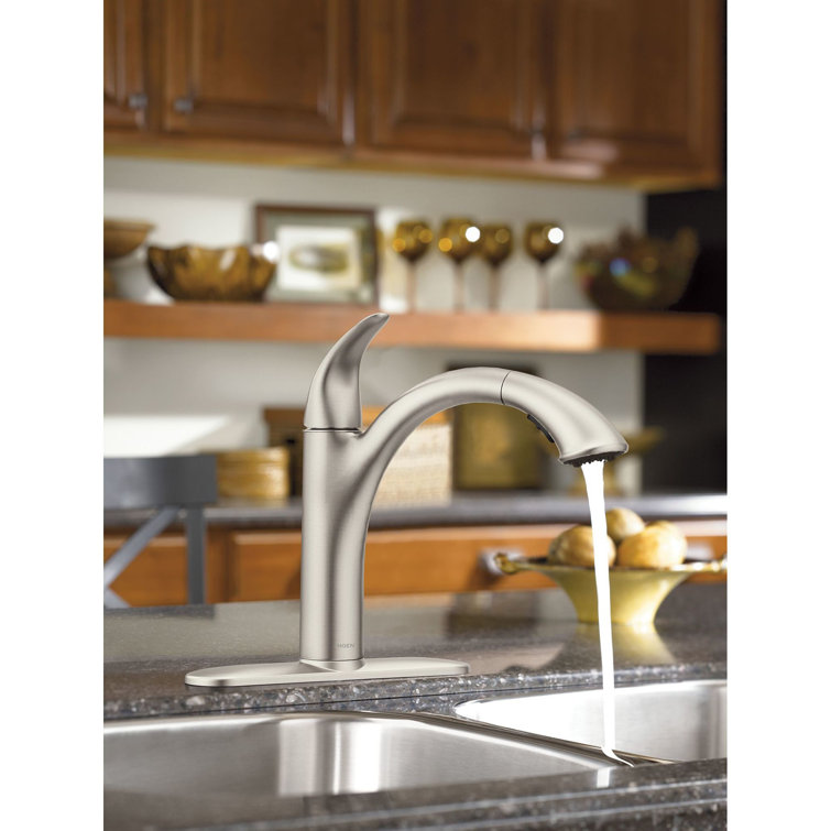 Stainless Steel Pull-Out Spray Single Handle Kitchen Faucet